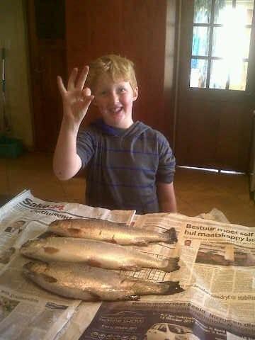 Connor Boshoff - 8 years old My first Trout on Private waters in Machadodorp